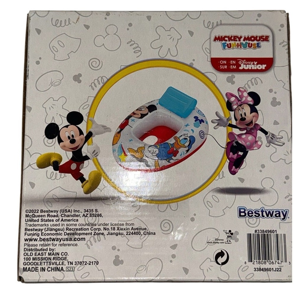 Baby Watercraft Float Disney Junior Mickey Mouse Inflatable Pool Float 6-18M NEW - Picture 2 of 5